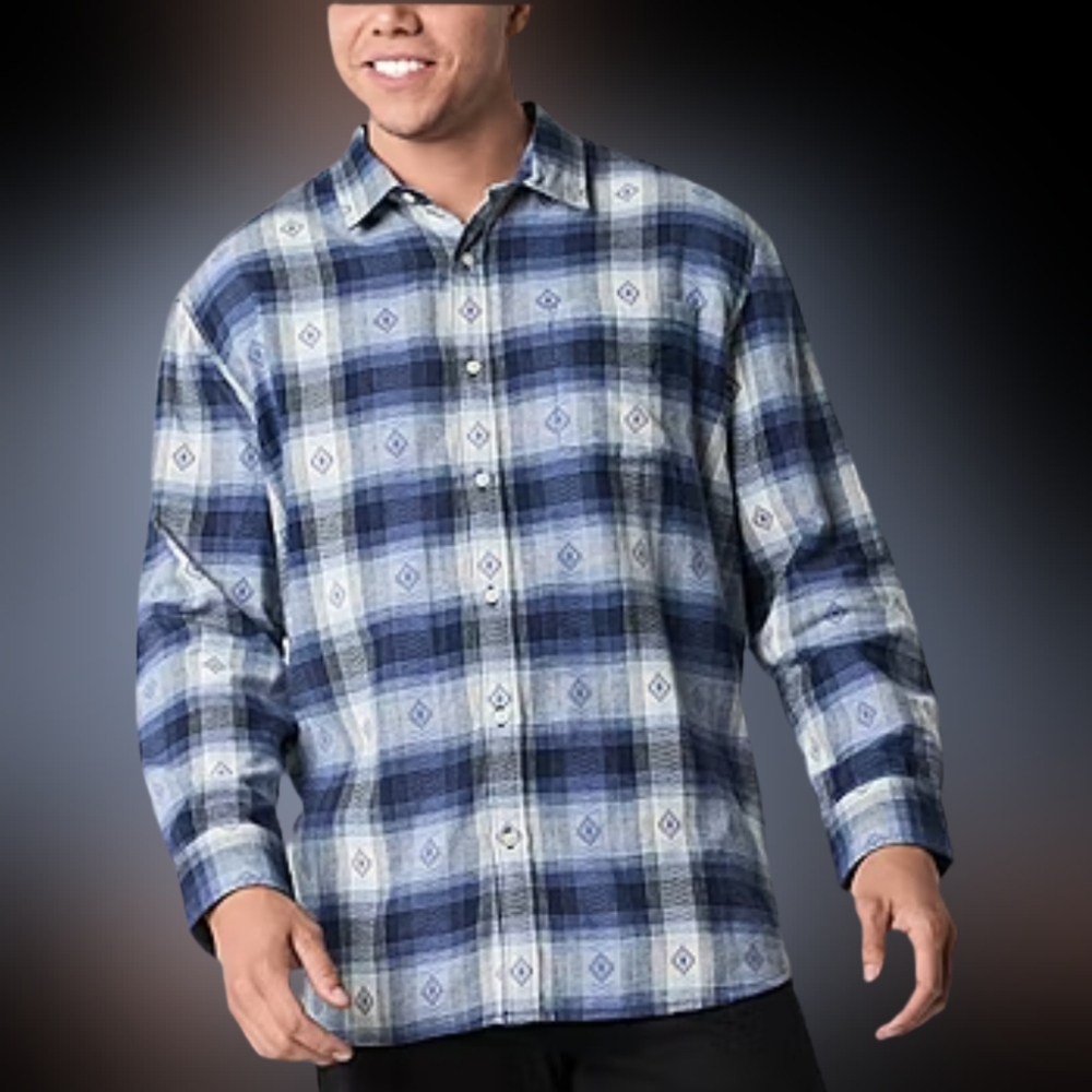 Arizona Mens Long Sleeve Flannel Plaid Shirt Size XL NWT